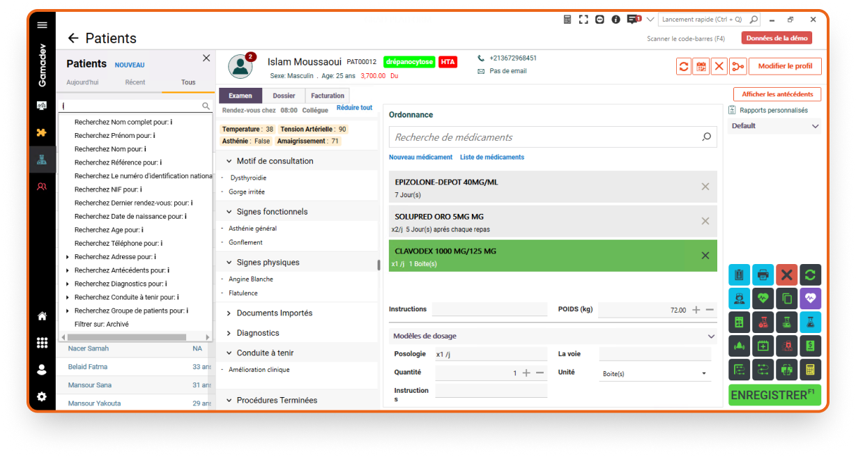 Aperçu de l'Application EasyClinic